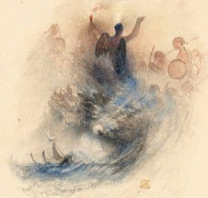 Rogers's 'Poems' - Columbus, a Tempest by Joseph Mallord William Turner Oil Painting