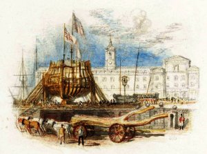 Rogers's 'Poems' - Ship-building (An Old Oak Dead) by Joseph Mallord William Turner Oil Painting