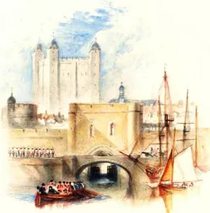 Rogers's 'Poems' - Traitor's Gate, Tower of London by Joseph Mallord William Turner Oil Painting