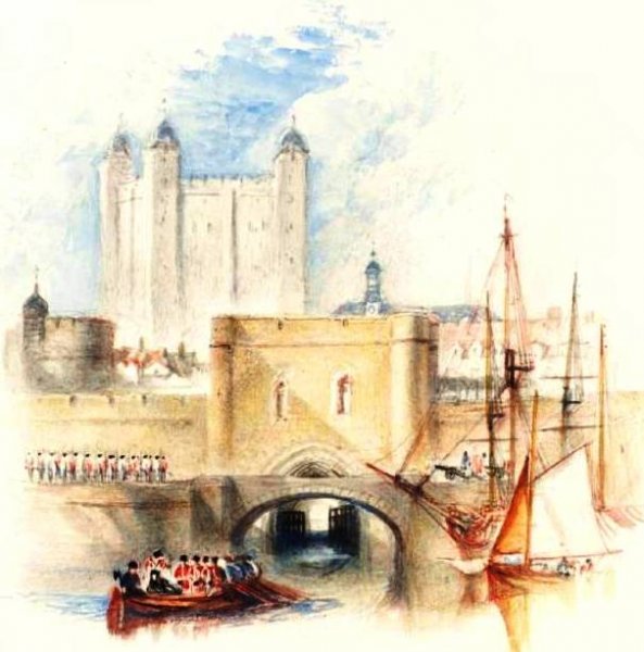 Rogers's 'Poems' - Traitor's Gate, Tower of London by Joseph Mallord William Turner - Hand-Painted Oil Painting Reproduction