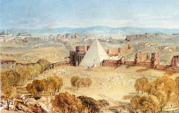 Rome From Monte Testaccio by Joseph Mallord William Turner - Hand-Painted Oil Painting Reproduction