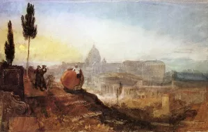 Rome: St. Peter's from the Villa Barberini painting by Joseph Mallord William Turner