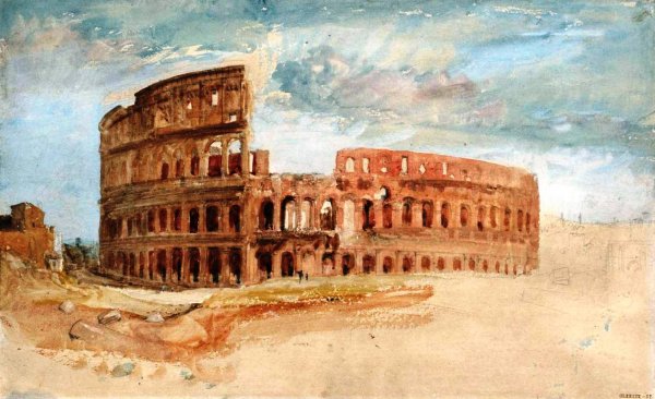 Main Product Photo of Rome, The Colosseum, from the West Painting by Joseph Mallord William Turner