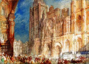 Rouen Cathedral Oil Painting by Joseph Mallord William Turner - Bestsellers