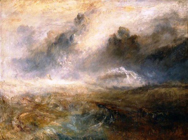 Rough Sea with Wreckage by Joseph Mallord William Turner - Hand-Painted Oil Painting Reproduction