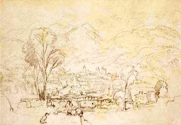 Sallanches, Near Chamonix, from St Martin by Joseph Mallord William Turner - Hand-Painted Oil Painting Reproduction