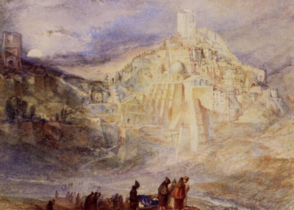 Main Product Photo of Santa Sabes and the Brook Kedron Painting by Joseph Mallord William Turner