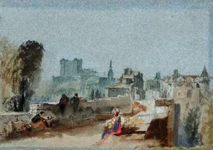 Saumur, The Ilot Censier from the Pont des Sept Voyes by Joseph Mallord William Turner Oil Painting