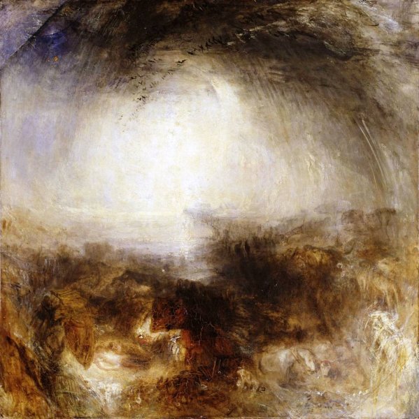Shade and Darkness - the Evening of the Deluge by Joseph Mallord William Turner - Hand-Painted Oil Painting Reproduction