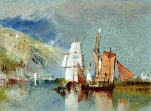 Shipping on the Seine, near Jumieges by Joseph Mallord William Turner Oil Painting