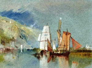 Shipping on the Seine, near Jumieges by Joseph Mallord William Turner Oil Painting