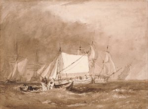 Shipping Scene, with Fishermen by Joseph Mallord William Turner Oil Painting