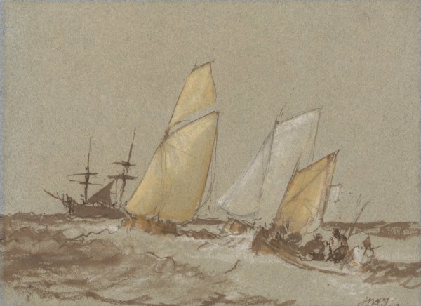 Shipping  by Joseph Mallord William Turner - Hand-Painted Oil Painting Reproduction