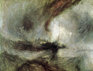 Show Storm - Seam-Boat off a Harbour's Mouth Making Signals in Shallow Water, and Going by the Lead. The Author was in this Storm on the Night the Ariel Left Harwich by Joseph Mallord William Turner Oil Painting