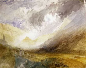 Sion, Capital of the Canton Valais by Joseph Mallord William Turner - Oil Painting Reproduction