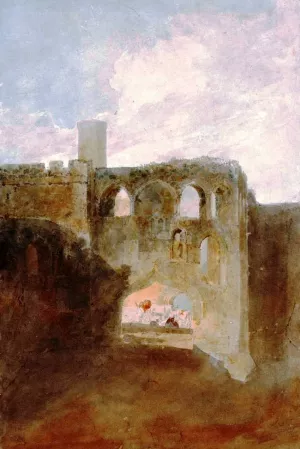 St David's, The Entrance to the Great Hall of the Bishop's Palace by Joseph Mallord William Turner Oil Painting
