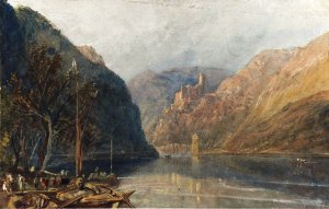St Goarhausen and Katz Castle by Joseph Mallord William Turner Oil Painting