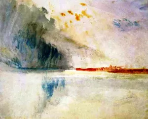 Storm Cloud over a River by Joseph Mallord William Turner - Oil Painting Reproduction