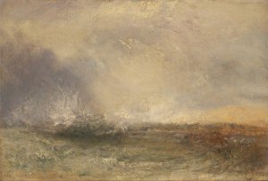 Stormy Sea Breaking on a Shore Oil painting by Joseph Mallord William Turner