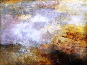 Stormy Sea with Dolphins by Joseph Mallord William Turner - Oil Painting Reproduction