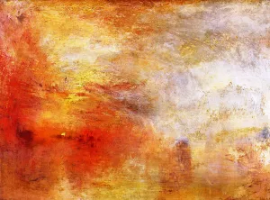 Sun Setting over a Lake Oil painting by Joseph Mallord William Turner