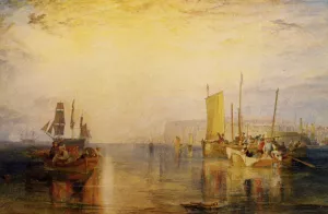 Sunrise. Whiting Fishing at Margate by Joseph Mallord William Turner - Oil Painting Reproduction