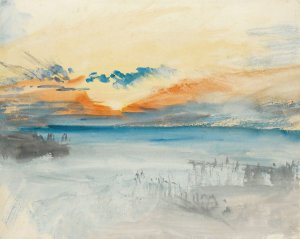 Sunset Over Water by Joseph Mallord William Turner Oil Painting