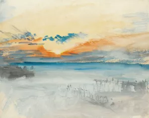 Sunset Over Water by Joseph Mallord William Turner Oil Painting
