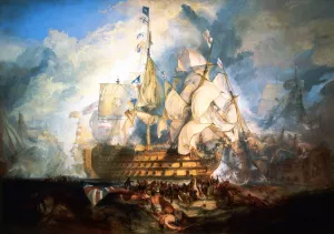 The Battle of Trafalgar by Joseph Mallord William Turner - Oil Painting Reproduction