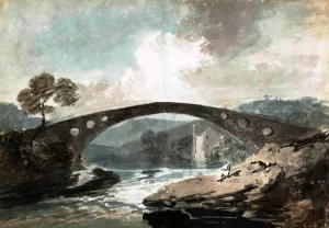 The Bridge at Pontypridd by Joseph Mallord William Turner - Oil Painting Reproduction