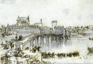 The Bridge at Vernon, from Vernonnet by Joseph Mallord William Turner Oil Painting