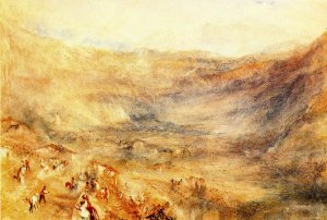 The Brunig Pass, from Meringen Oil painting by Joseph Mallord William Turner