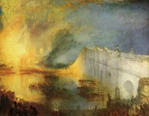The Burning of the House of Lords and Commons, 16th October, 1834 by Joseph Mallord William Turner - Oil Painting Reproduction