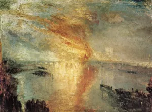 The Burning of the Houses of Lords and Commons, October 16, 1834 by Joseph Mallord William Turner Oil Painting