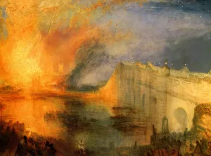 The Burning of the Houses of Parliament by Joseph Mallord William Turner Oil Painting