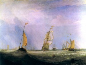 The City of Utrecht, 64, Going to Sea also known as Helvoetsluys Oil painting by Joseph Mallord William Turner