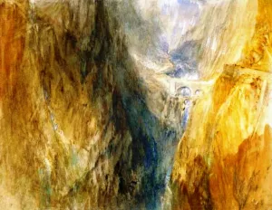 The Devil's Bridge, St Gothard by Joseph Mallord William Turner - Oil Painting Reproduction