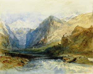 The Domleschg Valley, Looking North to the Gorge at Rothenbruennen Oil painting by Joseph Mallord William Turner
