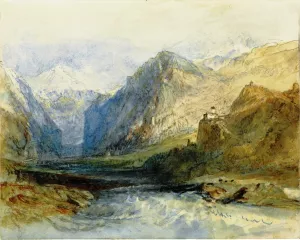 The Domleschg Valley, Looking North to the Gorge at Rothenbruennen by Joseph Mallord William Turner Oil Painting
