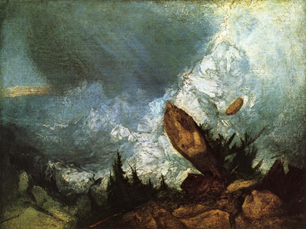 Main Product Photo of The Fall of an Avalanche in the Grisons Painting by Joseph Mallord William Turner