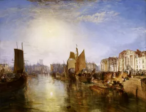 The Harbor of Dieppe by Joseph Mallord William Turner - Oil Painting Reproduction