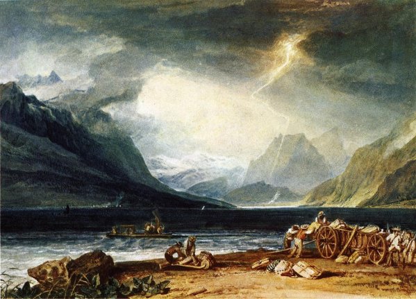 Main Product Photo of The Lake of Thun, Switzerland Painting by Joseph Mallord William Turner