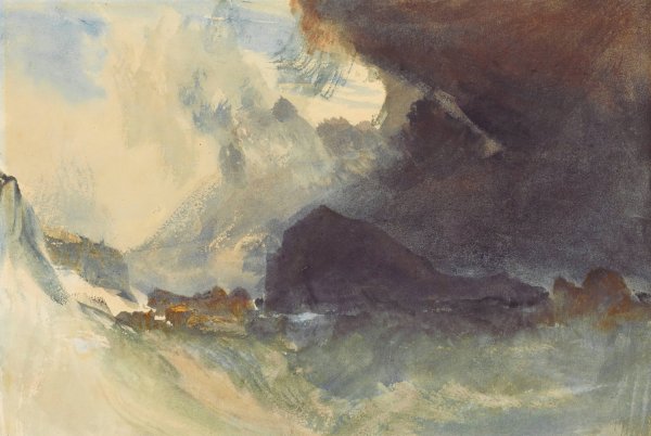 The Mewstone, Devon by Joseph Mallord William Turner - Hand-Painted Oil Painting Reproduction