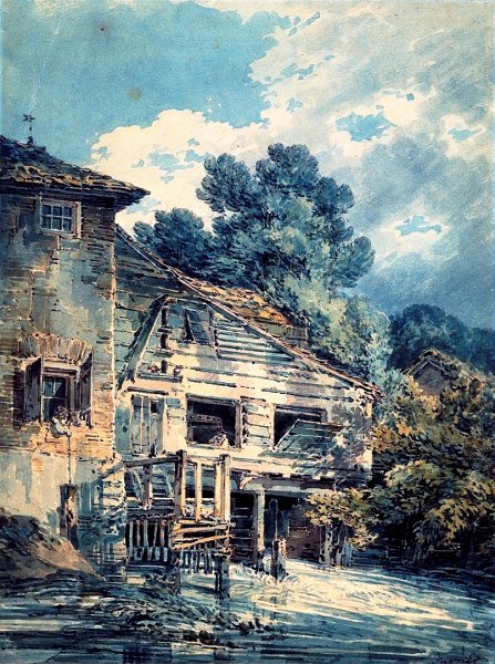 Main Product Photo of The Old Water Mill Painting by Joseph Mallord William Turner