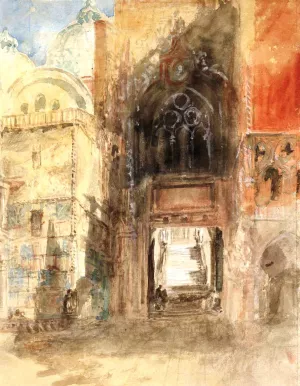 The Porta della Carta, Doge's Palace by Joseph Mallord William Turner Oil Painting