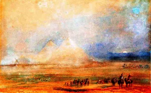 The Pyramids at Gizeh, after Sir Charles Barry by Joseph Mallord William Turner Oil Painting