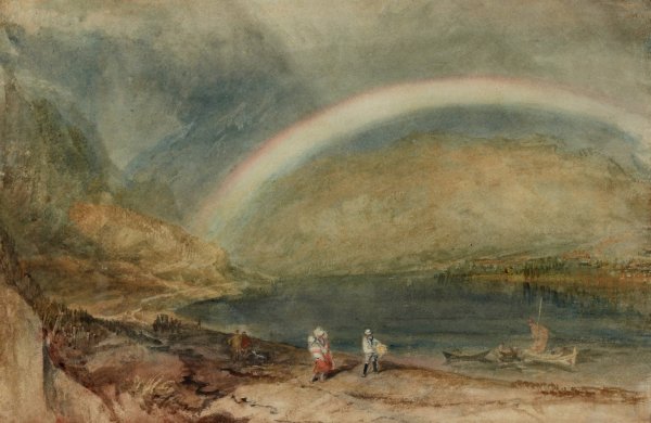 The Rainbow; Osterspai and Filsen  by Joseph Mallord William Turner - Hand-Painted Oil Painting Reproduction