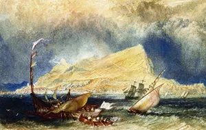 The Rock of Gibraltar, with Shipping in the Foreground by Joseph Mallord William Turner Oil Painting