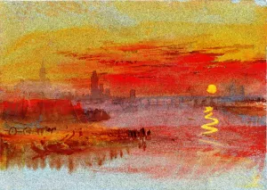 The Scarlet Sunset by Joseph Mallord William Turner - Oil Painting Reproduction
