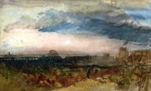 The So-Called Temple of Minerva Medica and the Porta San Lorenzo, Rome, at Sunset Oil painting by Joseph Mallord William Turner